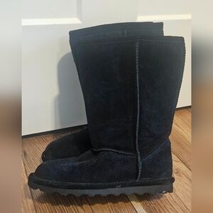 BearPaw Kids Black Suede Boots